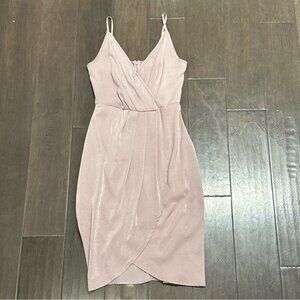 Sienna Sky Pink Midi Sleeveless V Neck Dress Size XS